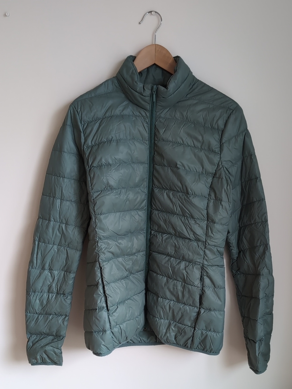 long tall sally Sage Green Quilted Puffer Jacket